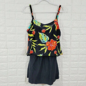 Costa Del Sol Sleeveless Swimsuit 14 Floral Multi